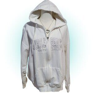 THICK AND COZY PACIFIC & CO. MYRTLE BEACH EMBROIDERED ZIP-UP HOODIE EUC XL